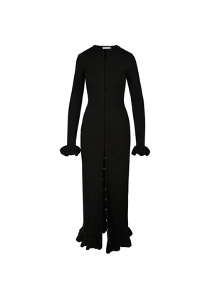 Ioana Ciolacu Daffodil ruffled-trim maxi dress - Black