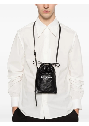 Balenciaga Shopper logo-print cross body bag - Black