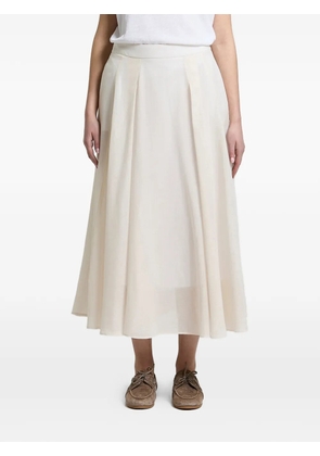 Peserico midi pleated A-line skirt - Neutrals