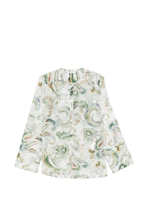 Marella Disco print-detail button-fastening shirt - White