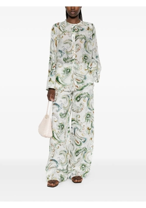Marella Disco print-detail button-fastening shirt - White