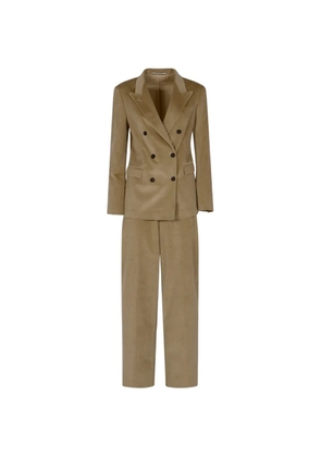 Tagliatore corduroy double-breasted suit - Neutrals