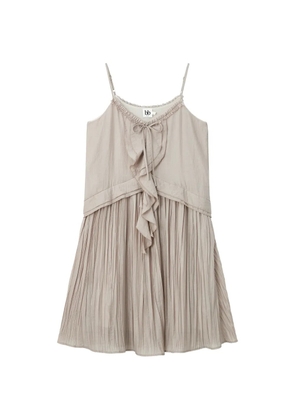 b+ab ruffled pleated mini dress - Neutrals