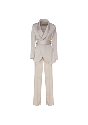 THE ARCHIVIA Iris belted suit - Neutrals