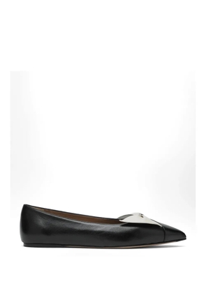 Ferragamo bow-detail pointed-toe ballet flats - Black