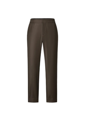 Shanghai Tang elasticated-waist wool trousers - Brown