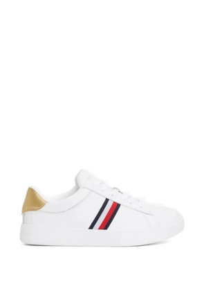Tommy Hilfiger stripe-detail leather sneakers - White