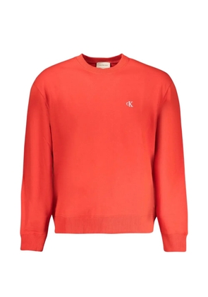 Calvin Klein logo-print cotton sweater - Orange