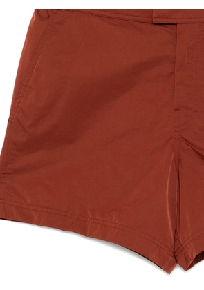 Zegna buckle-fastening swim shorts - Brown