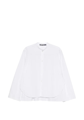 Sofie D'hoore band-collar curved-hem shirt - White