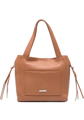 cromia grained leather shoulder bag - Brown