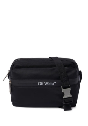 Off-White logo-print messenger bag - Black