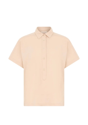 slowear short-sleeve button-placket blouse - Neutrals
