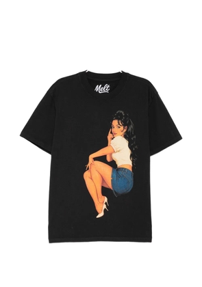 Melt graphic-print T-shirt - Black