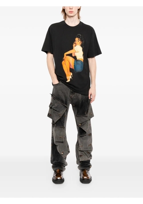 Melt graphic-print T-shirt - Black