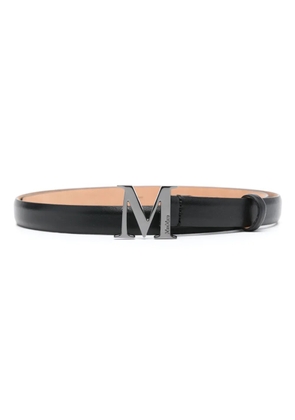 Max Mara logo-buckle leather belt - Black