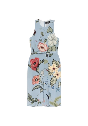 Gucci Pre-Owned 2015 flora knight printed silk dress - Blue