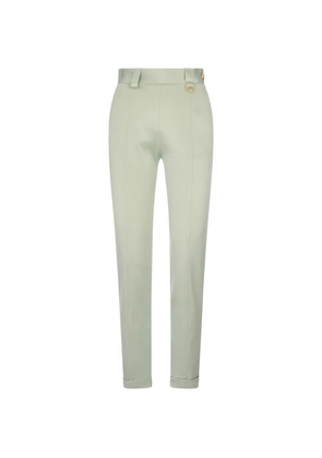 Chloé pressed-crease high-waisted trousers - Green