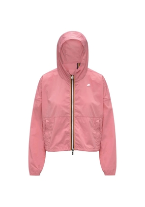 K-Way zip-up cropped jacket - Pink