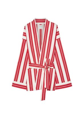 Forte Forte striped belted jacket - Red