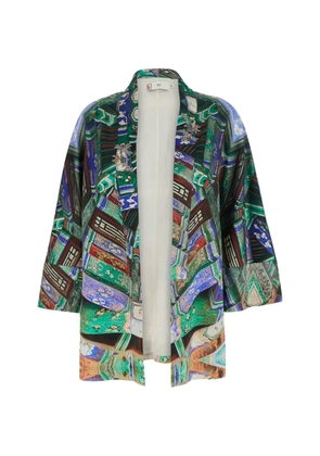 HUI MILANO Pappagallo printed kimono - Green