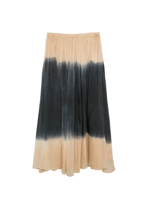 Roberto Collina tie-dye pleated skirt - Neutrals