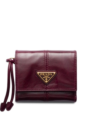 Prada small leather wallet - Red
