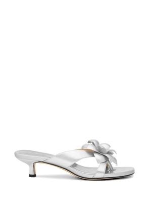 Michael Michael Kors Jacie floral-appliqué sandals - Silver