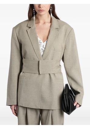 IRO Suny belted-waist notch-lapel jacket - Green