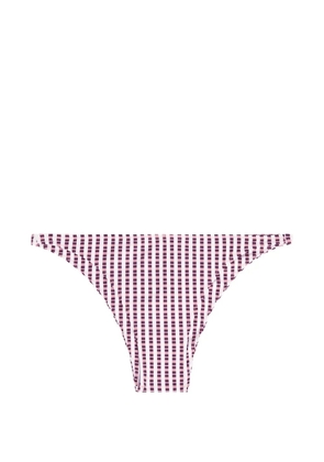 Nuno check-pattern bikini bottoms - Purple