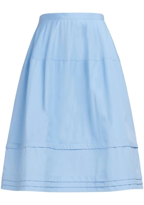 Marni micro-pleated A-line midi skirt - Blue