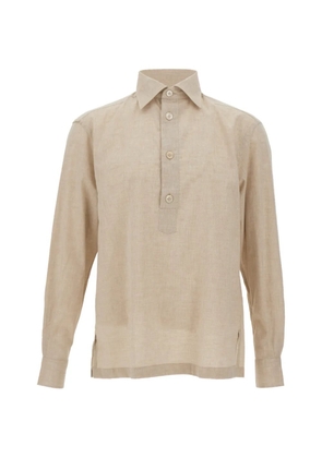 Eleventy popover three-button shirt - Neutrals