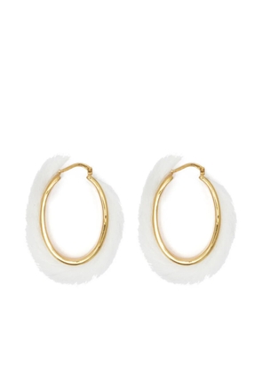 Jil Sander textured-finish hoop-design earrings - Gold