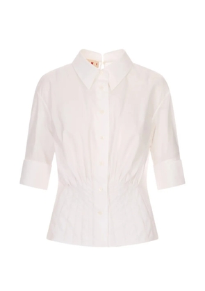 Marni pleated short-sleeve shirt - White