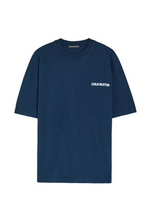 COLE BUXTON logo-print dropped-shoulder T-shirt - Blue