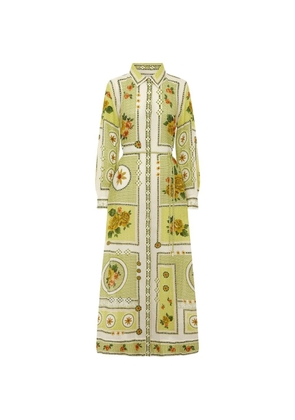 ALEMAIS Dixie maxi shirt dress - Green