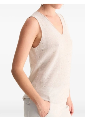 BIANCALANCIA sequin-embellished vest - Neutrals