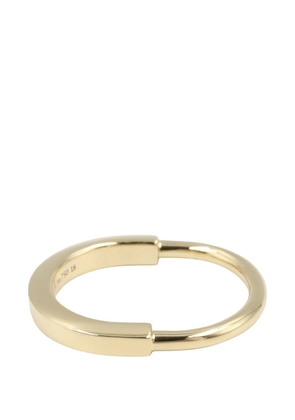 Tiffany & Co. Pre-Owned 2010s Lock logo-engraved ring - Gold