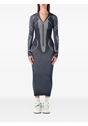Off-White Diag seamless zip midi dress - Grey