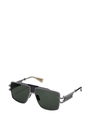 Balmain Eyewear geometric-frame sunglasses - Grey