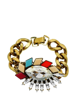 Anton Heunis garnet-embellished curb-link bracelet - Gold