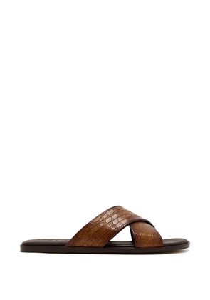 Magnanni criss-cross leather sandals - Brown