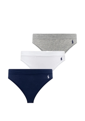 Polo Ralph Lauren logo-embroidered thongs - Blue