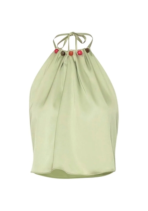 Baobab Lorena halterneck embellished top - Green