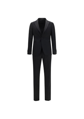 Tagliatore peak-lapel single-breasted suit - Black