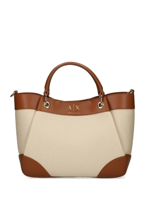 Armani Exchange logo-detail tote bag - Neutrals