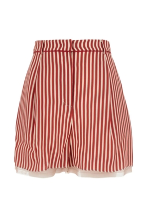 HUI MILANO Zeno striped shorts - Red