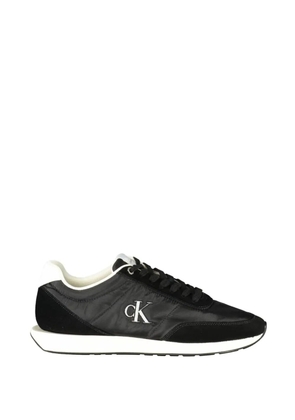 Calvin Klein logo-patch lace-up sneakers - Black