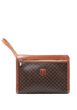 Celine Pre-Owned 2008 Macadam Coated Canvas clutch bag - Brown