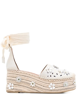 Kurt Geiger London 80mm Flower espadrilles - Neutrals